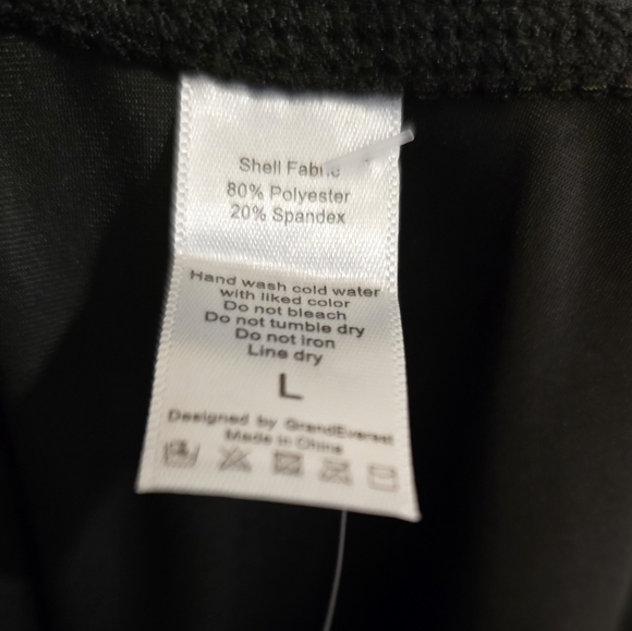 Enjoy The Sunshine, women's sz LG swim-tee, black w rose print side panels - Picture 6 of 6